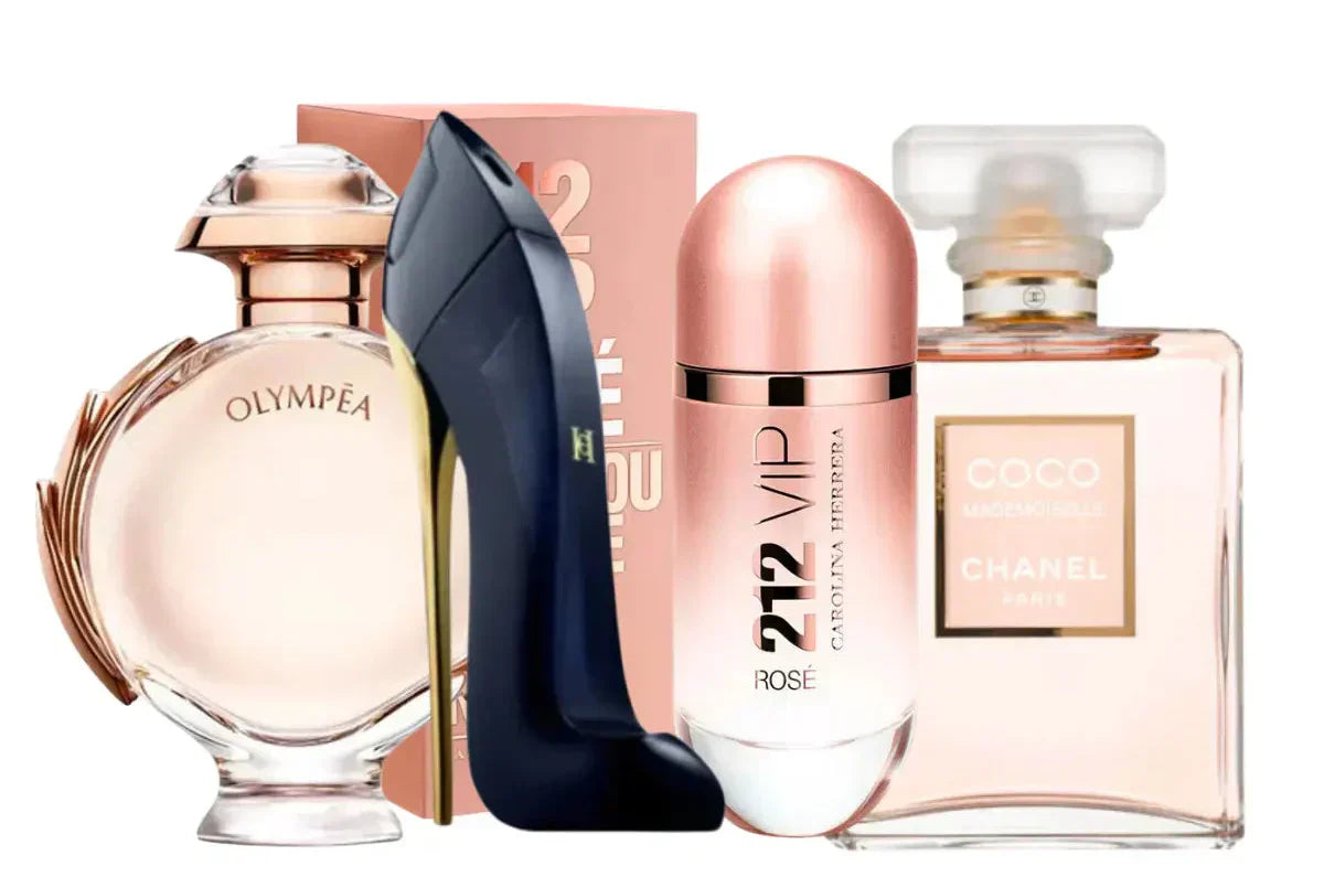Parfümset mit 4 Parfüms | 212 Rosé, Coco Mademoiselle, Good Girl, Olympea 100ml