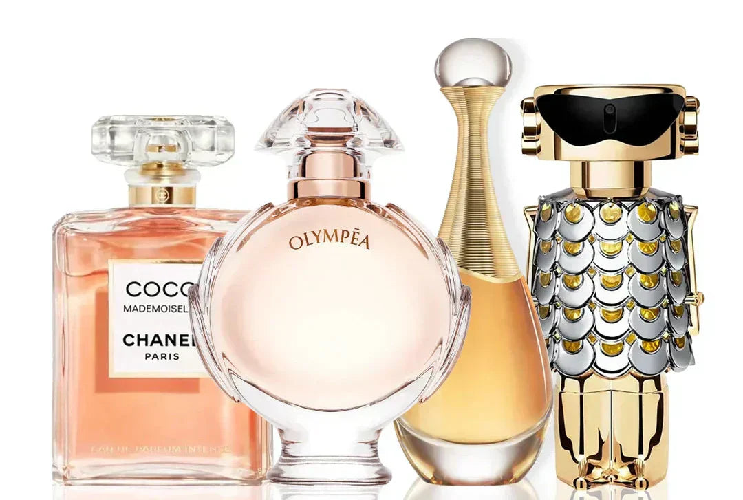 Parfümset mit 4 Parfüms | Coco Chanel + Olympea + J'Adore + Fame 100 ml