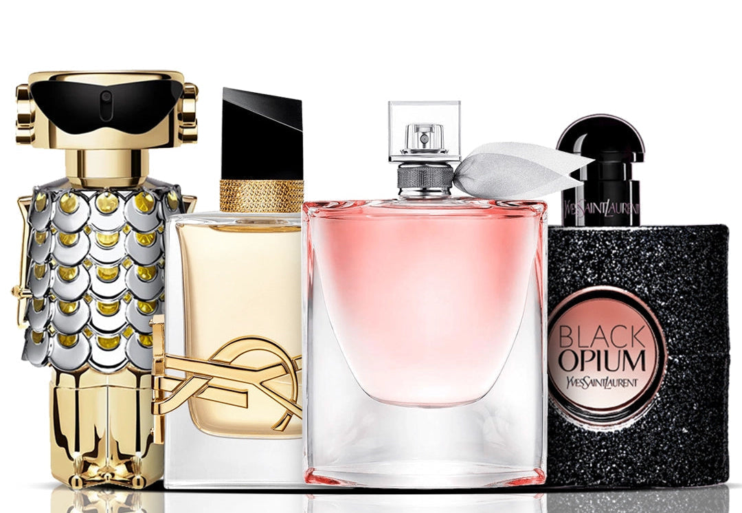 Parfümset mit 4 Parfüms | Libre + La Vie Est Belle + Black Opium + Fame 100 ml